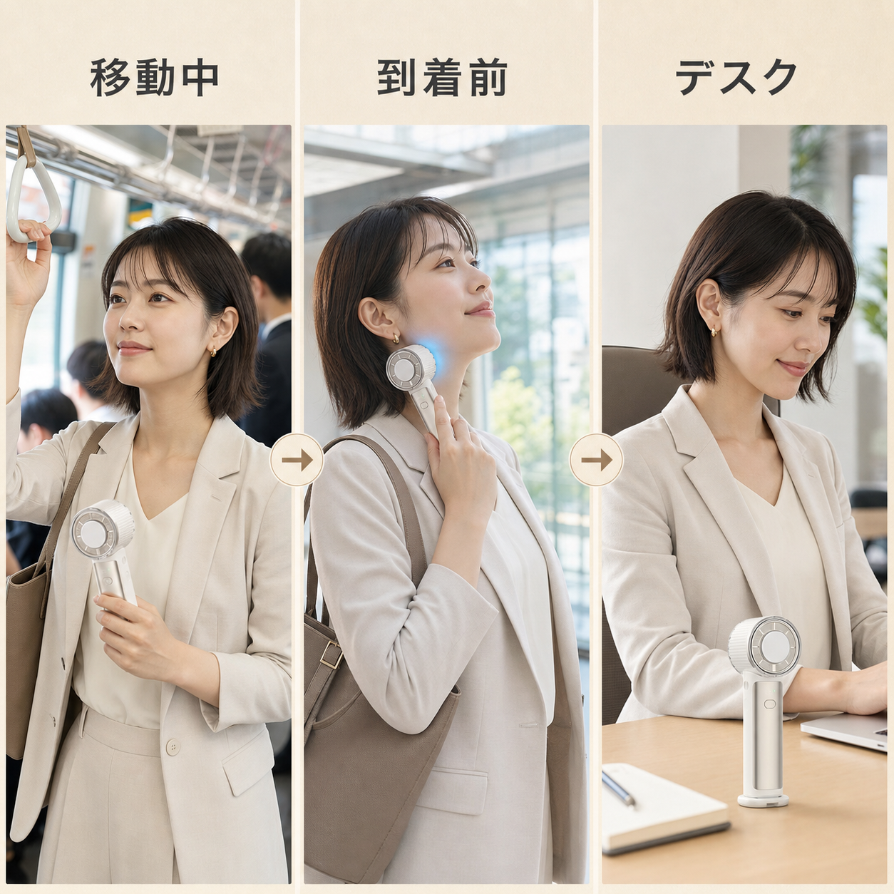 移動中、到着前、デスクでCICILIFEを使い分ける一日のAI生成ロードマップ